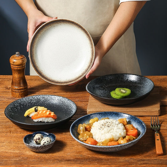 Household Ceramic Round Dinner Plate Small Plate