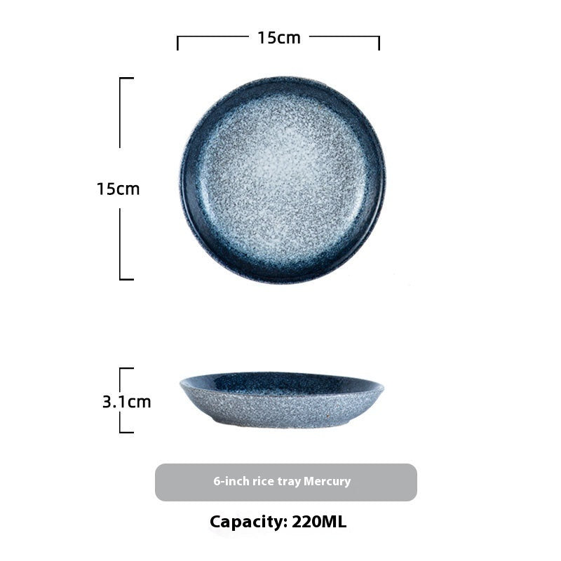 Household Ceramic Round Dinner Plate Small Plate