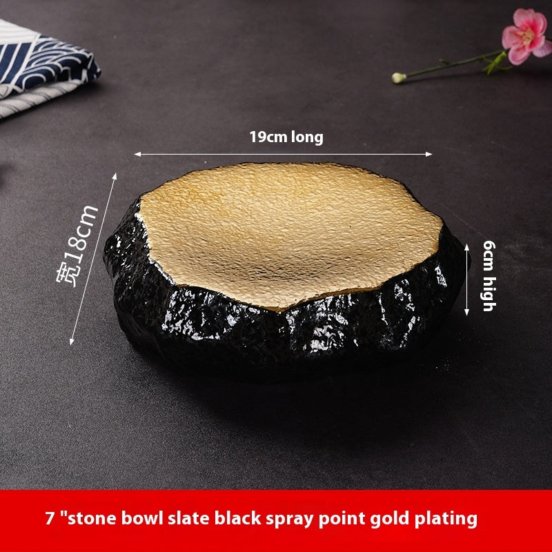 Creative Stone Pattern Ceramic Plate