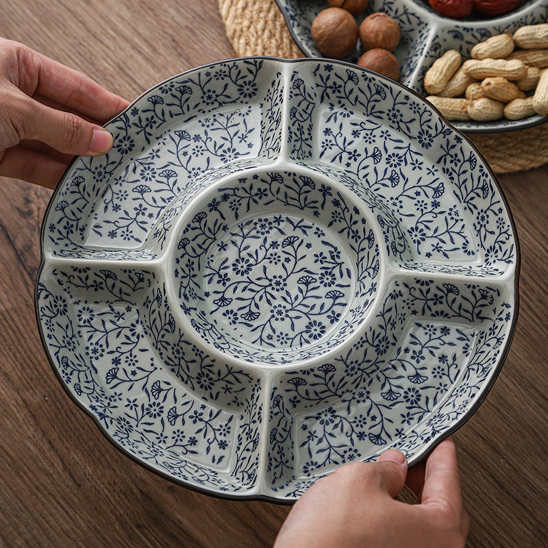 Five-grid Ceramic Restaurant Hotel Plate