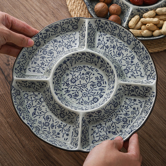 Five-grid Ceramic Restaurant Hotel Plate