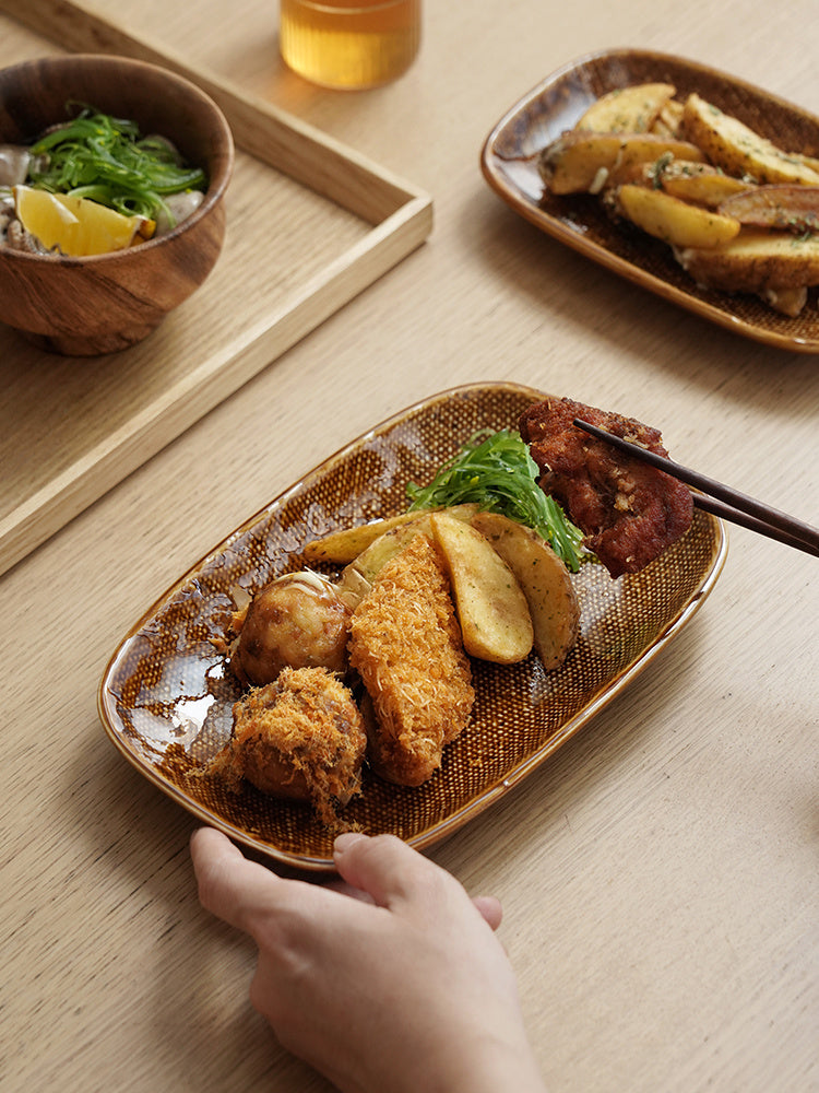 Creative Ceramic Underglaze Rectangular Plate