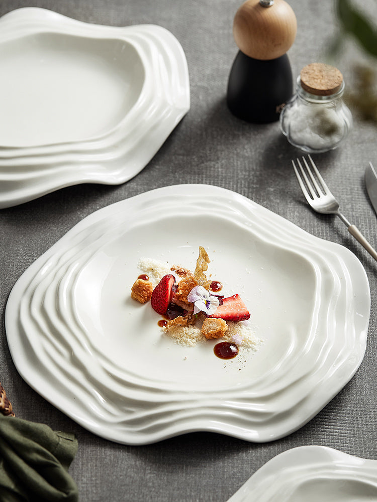 White Plate Ceramic Tableware