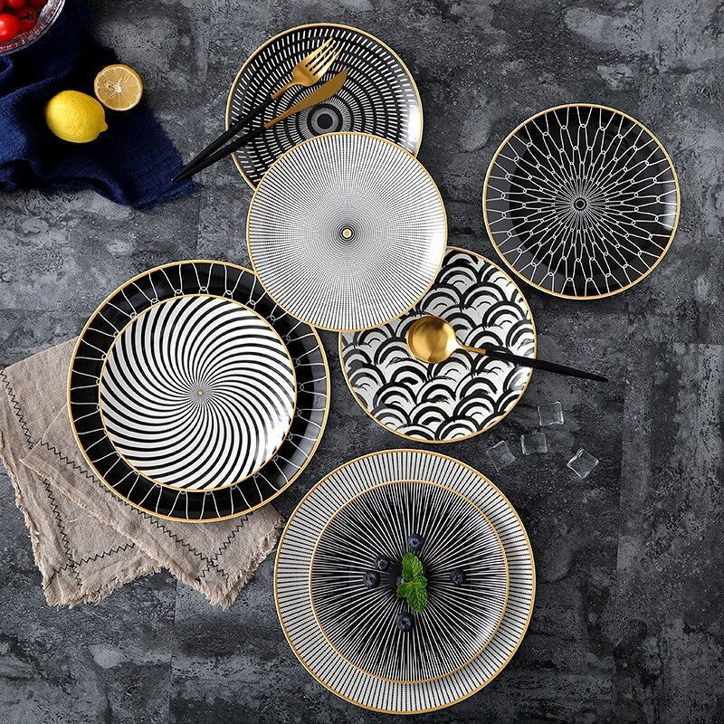 Nordic Style Geometric Series Ceramic Plate