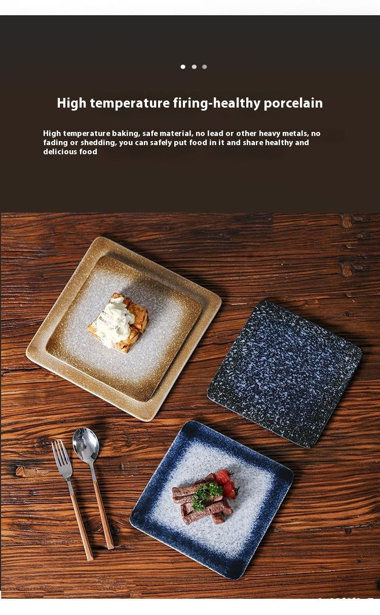 Ceramic Tableware Square Plate Dish