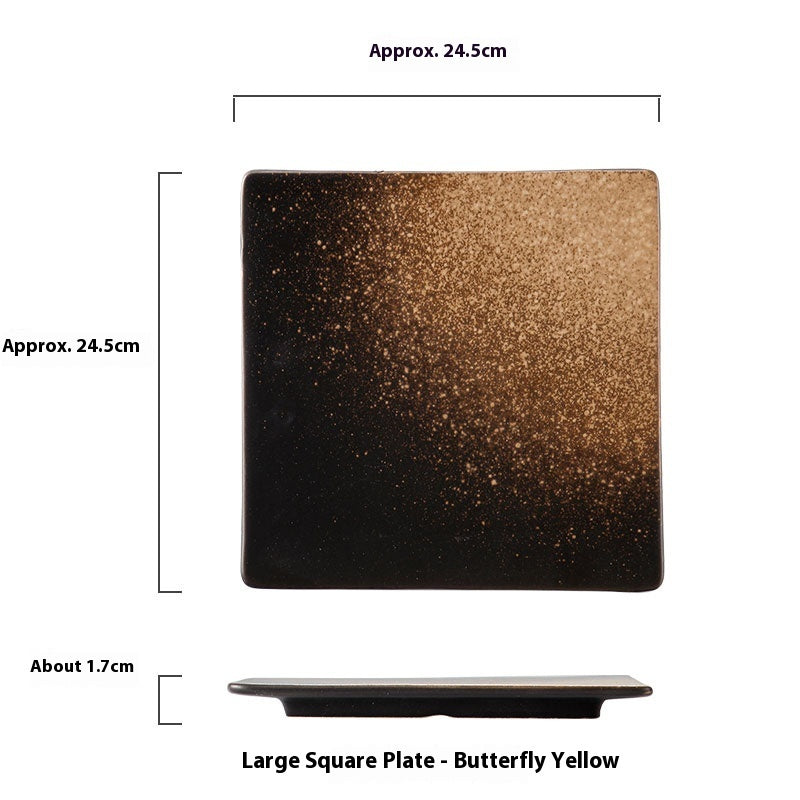 Square Colored Ceramic Plate