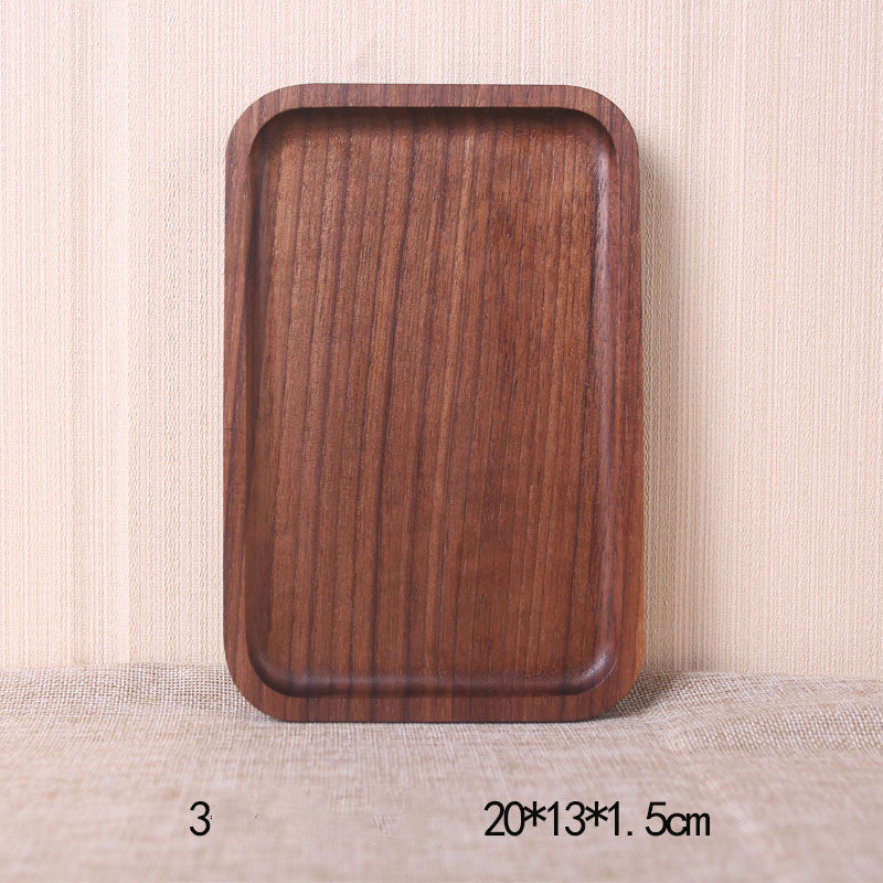 Japanese Style Wooden Black Walnut Plate