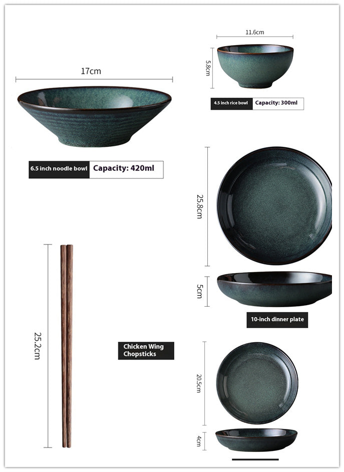 Creative Retro Style Ceramic Plate Bowl