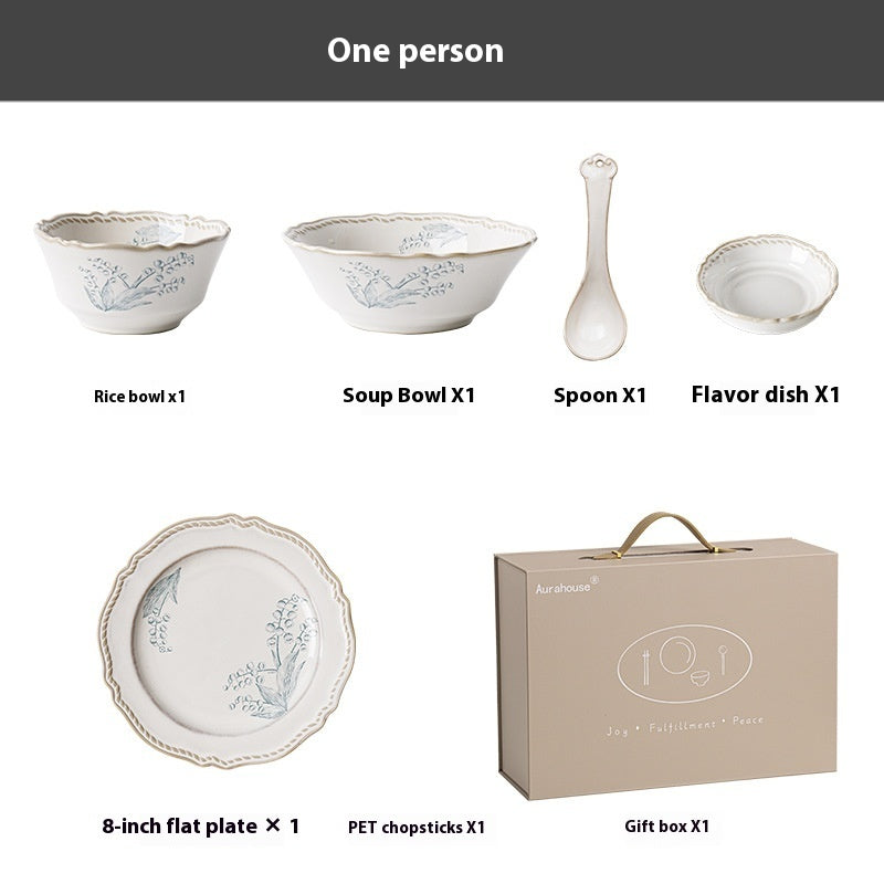 Ceramic Retro Round Plate