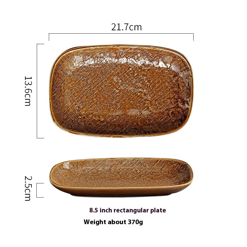 Creative Ceramic Underglaze Rectangular Plate