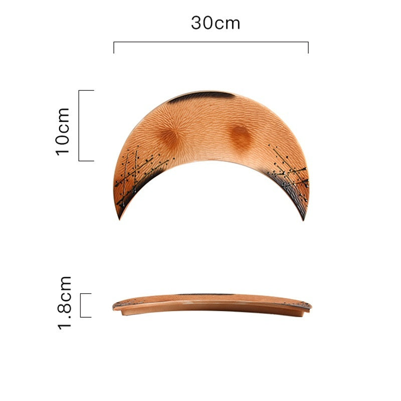 Creative Retro Ceramic Moon Art Plate