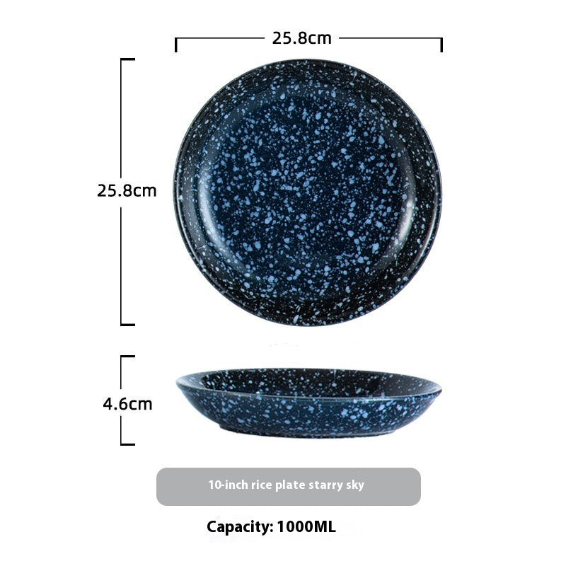 Household Ceramic Round Dinner Plate Small Plate