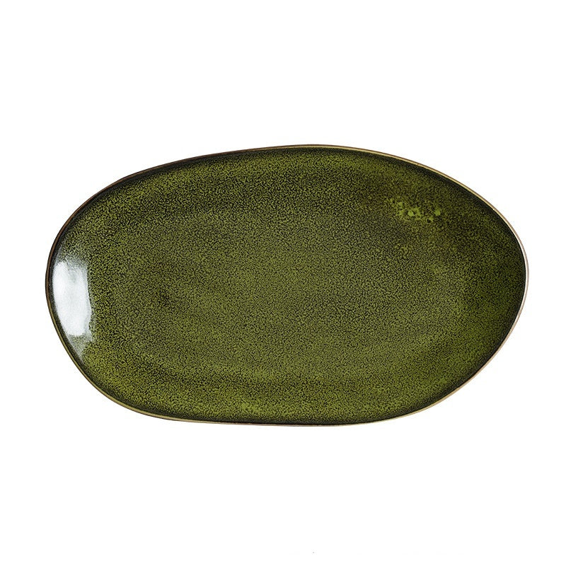 Retro Ceramic Plate Home Creative Irregular Plate