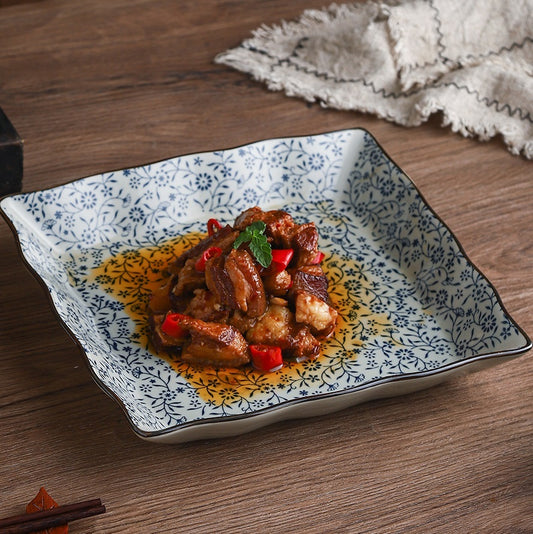 Deep Square Ceramic Plate