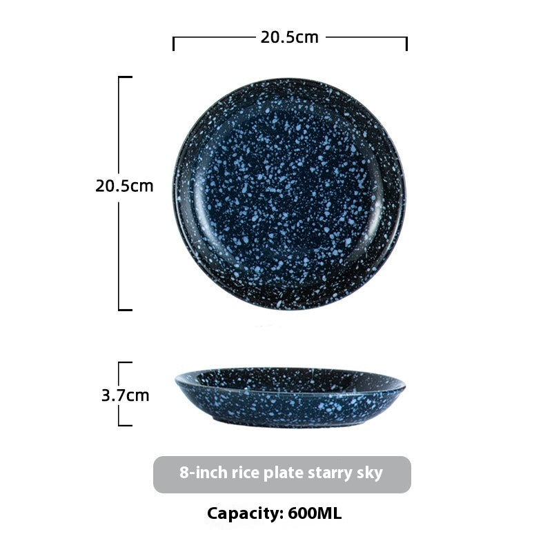 Household Ceramic Round Dinner Plate Small Plate