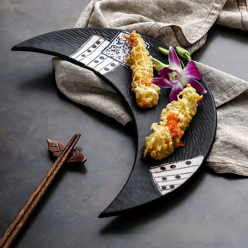 Creative Retro Ceramic Moon Art Plate