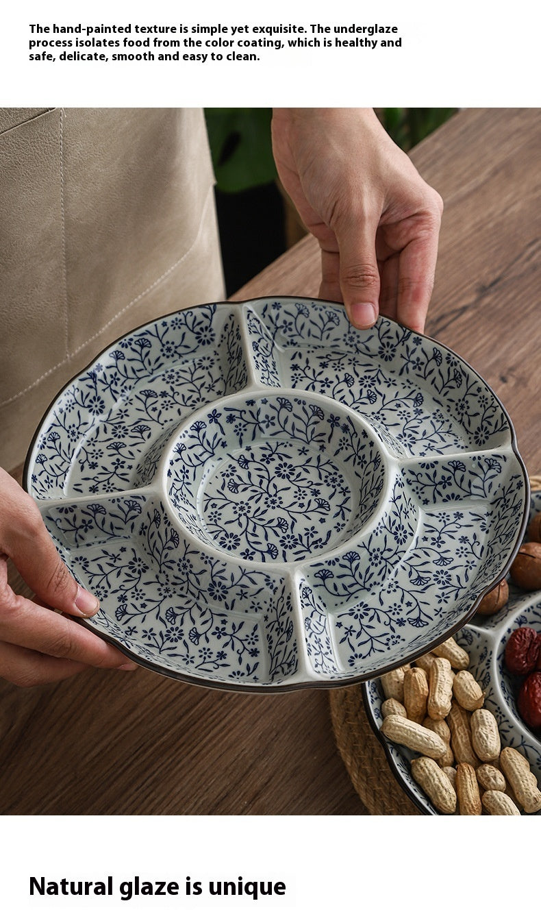 Five-grid Ceramic Restaurant Hotel Plate