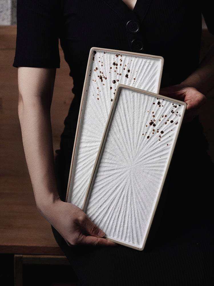 Retro Creative Ceramic Rectangular Plate