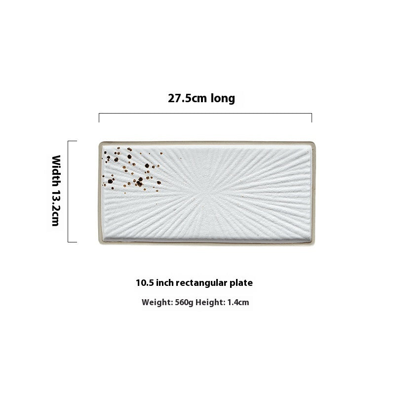 Retro Creative Ceramic Rectangular Plate