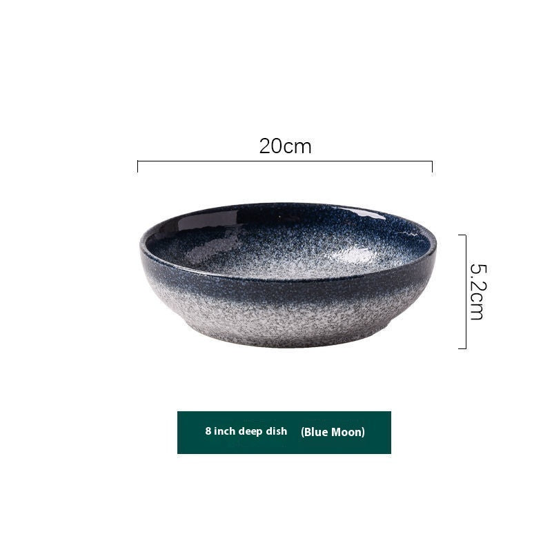 Retro Domestic Underglaze Porcelain Plate