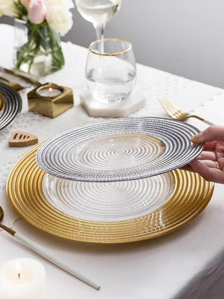Household Minimalist Glass Pattern Plate