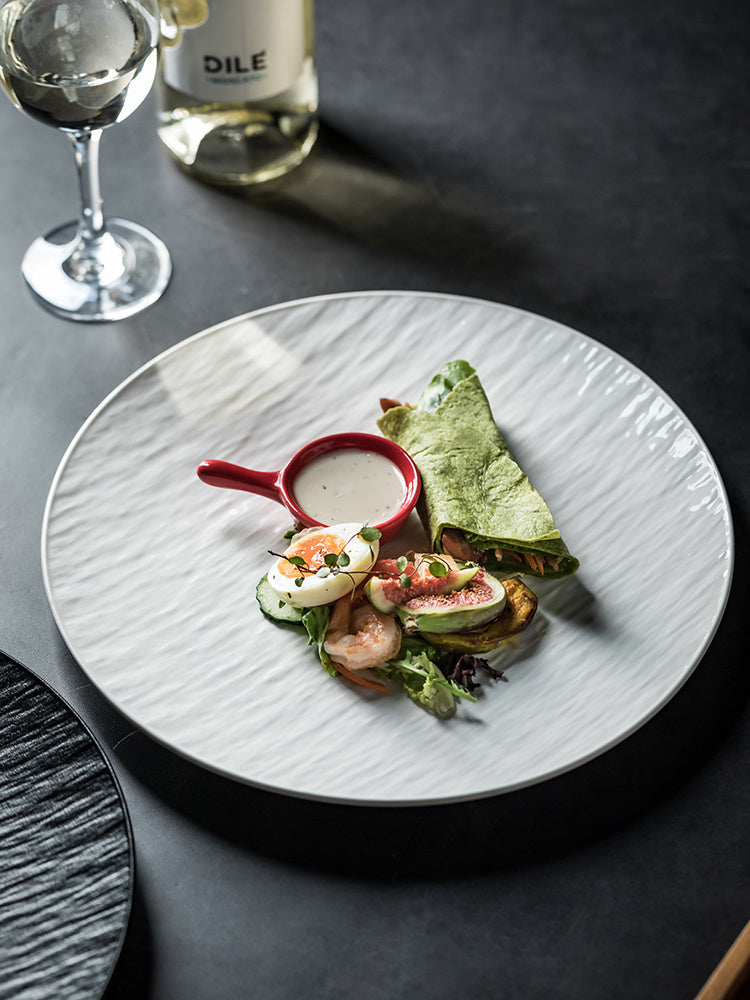 White Stone Pattern Plate