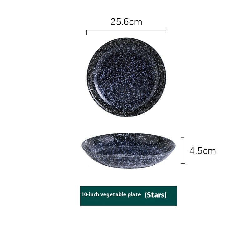 Retro Domestic Underglaze Porcelain Dinner Plate