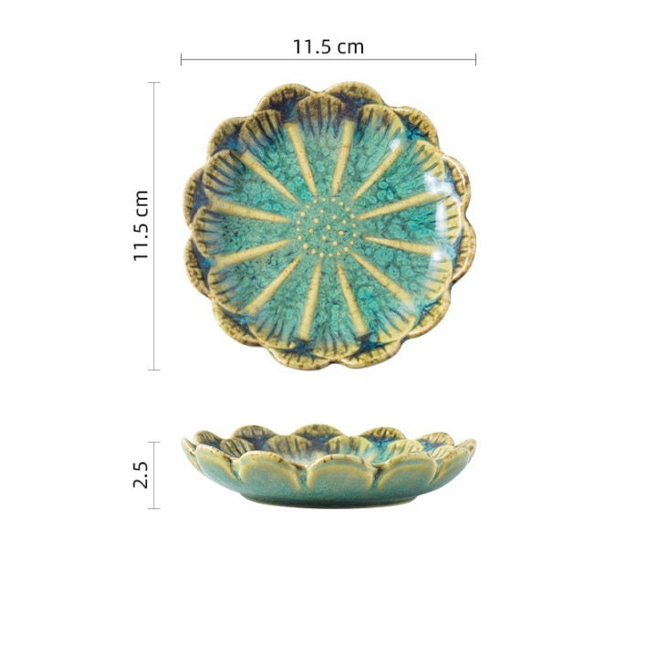 Ceramic Flower Pattern Tableware Plate