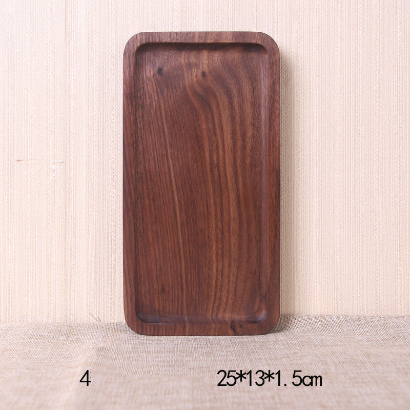 Japanese Style Wooden Black Walnut Plate