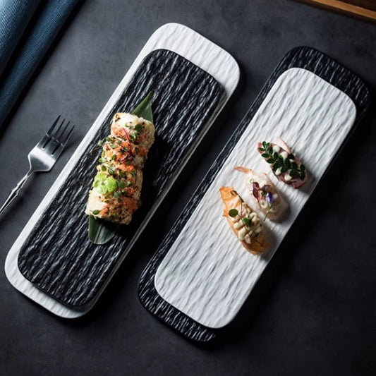 Dugi tanjur sushi roštilj sashimi ljuljački tanjur