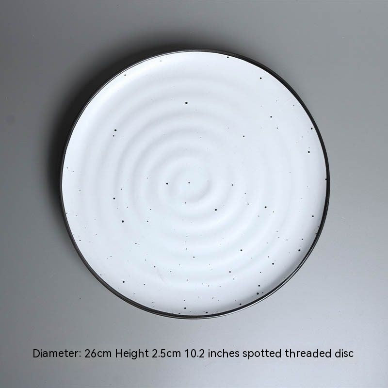 Ceramic Round Plate Decorative Tableware