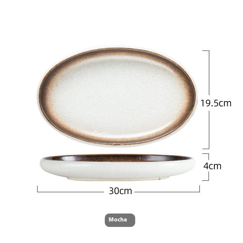 Ceramic Creative Deep Oval Plate