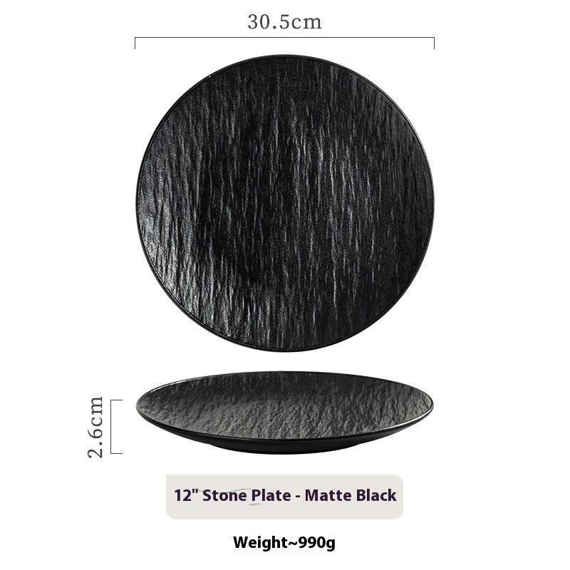 White Stone Pattern Plate