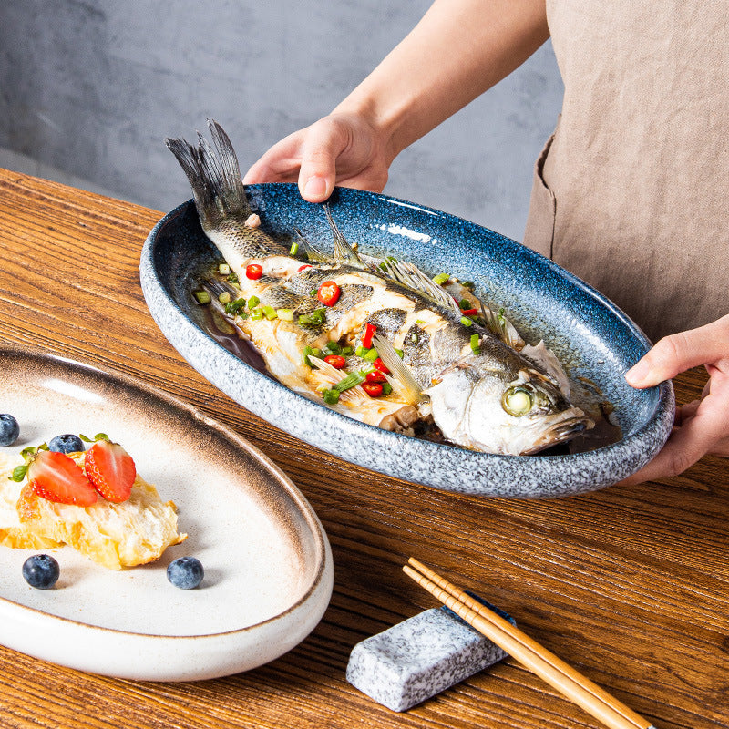 Ceramic Creative Deep Oval Plate