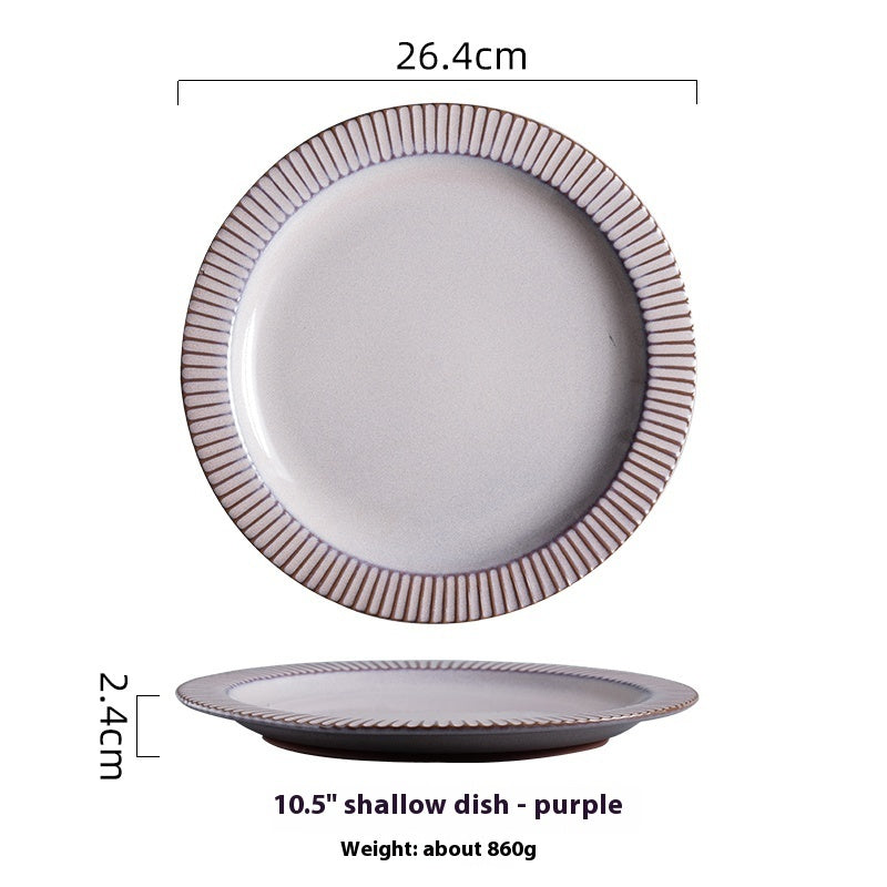 Creative Ceramic Round Western Plate