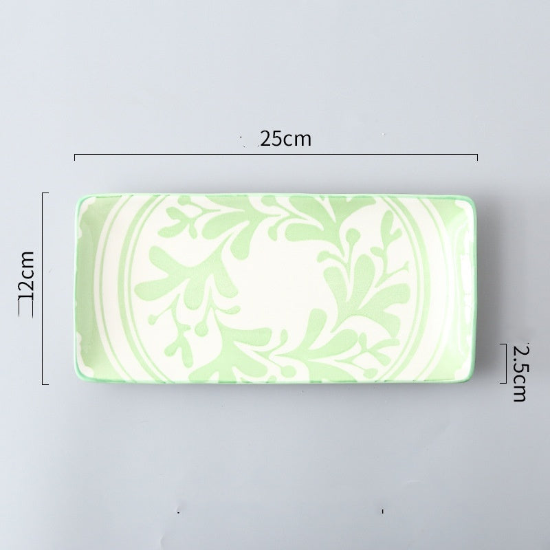 Sushi Plate Underglaze Color Rectangular Plate