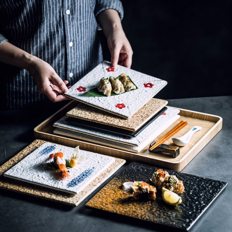Ceramic Creative Square Sushi Plate