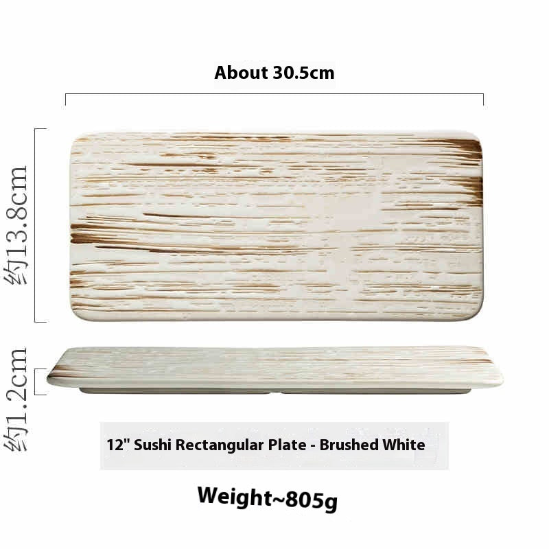 Rectangular Underglaze Porcelain Plate