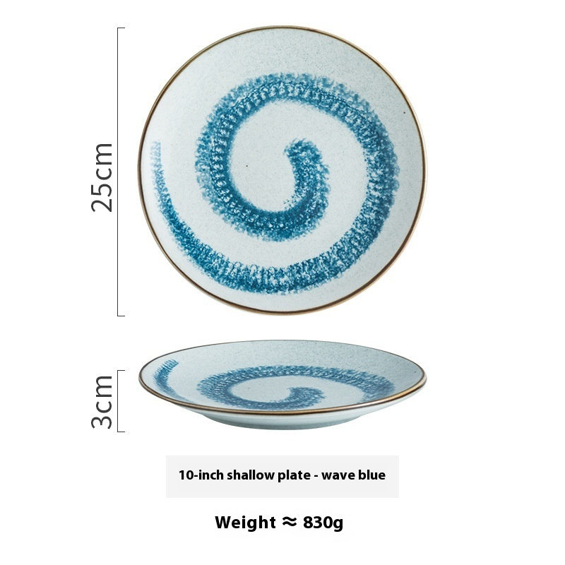 Creative Ceramic Round Household Plate