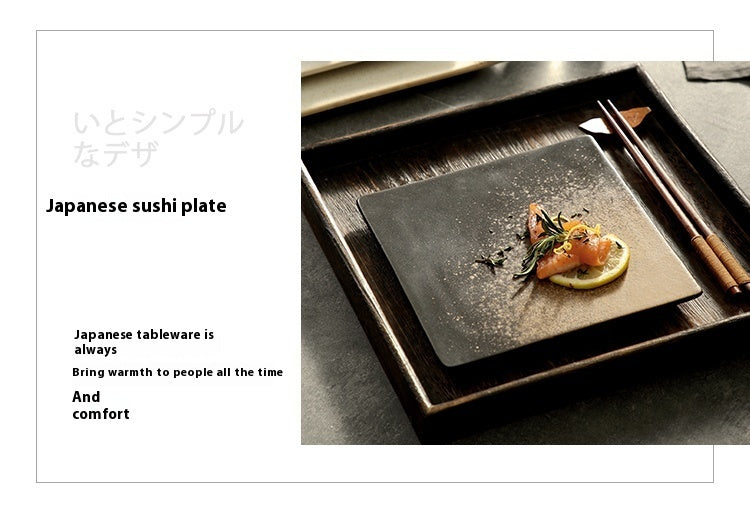 Square Colored Ceramic Plate