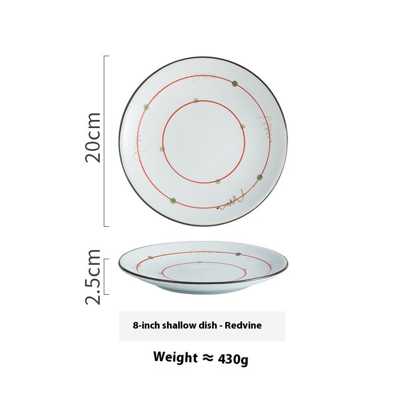 Creative Ceramic Round Household Plate