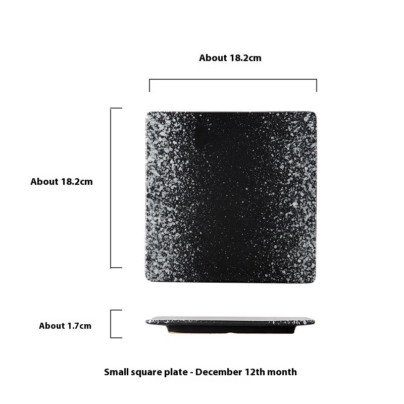 Square Colored Ceramic Plate