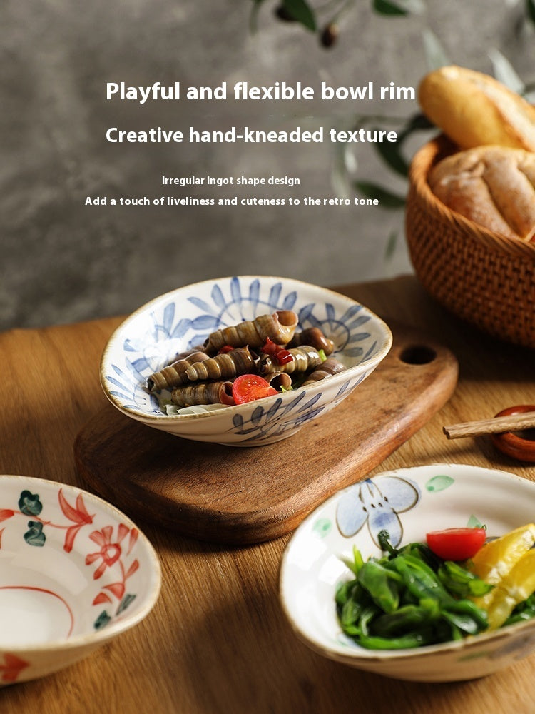 Retro Breakfast Ceramic Deep Plate