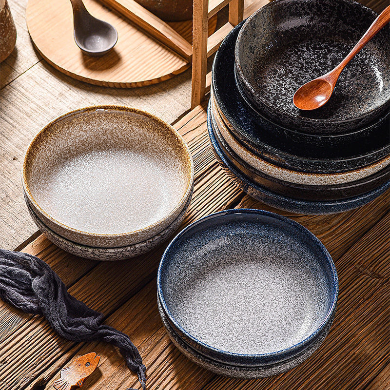 Retro Domestic Underglaze Porcelain Plate