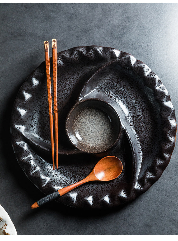 Three Grids Creative Ceramic Plate