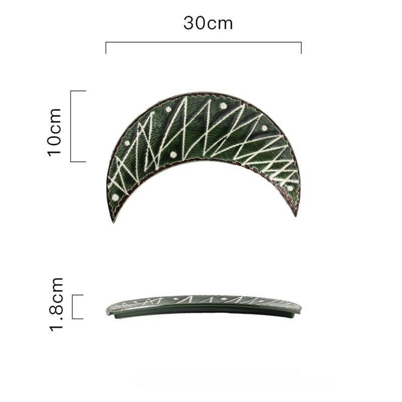 Creative Retro Ceramic Moon Art Plate
