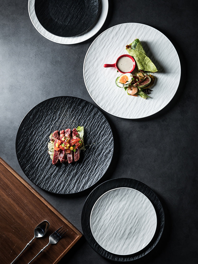 White Stone Pattern Plate