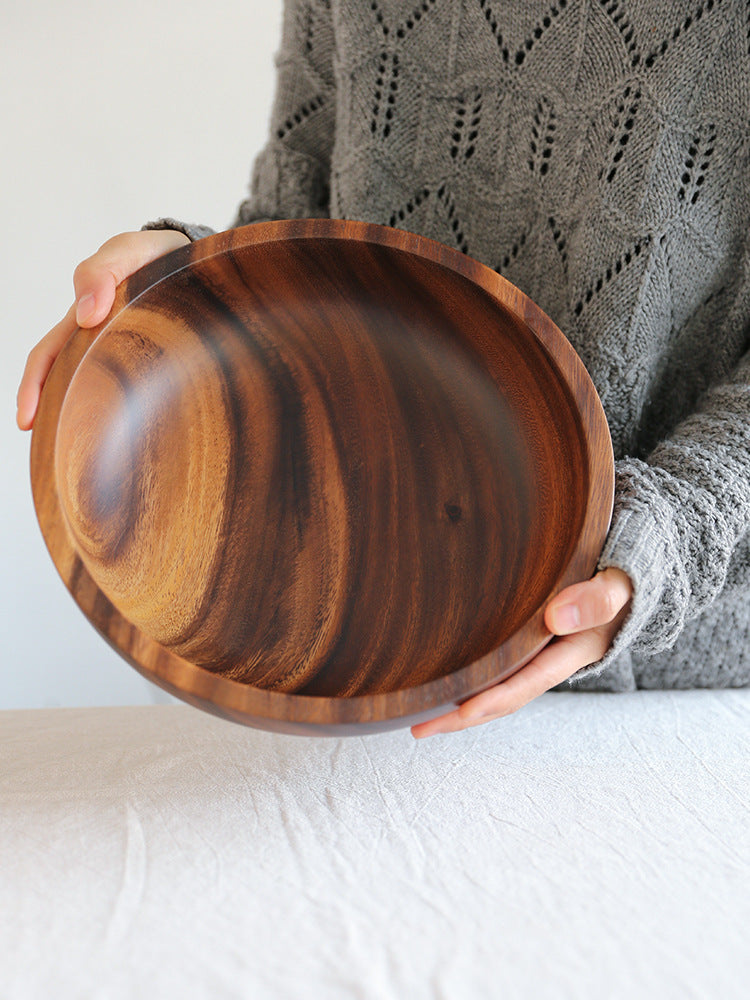 Natural Elegance Wooden Serving Bowl