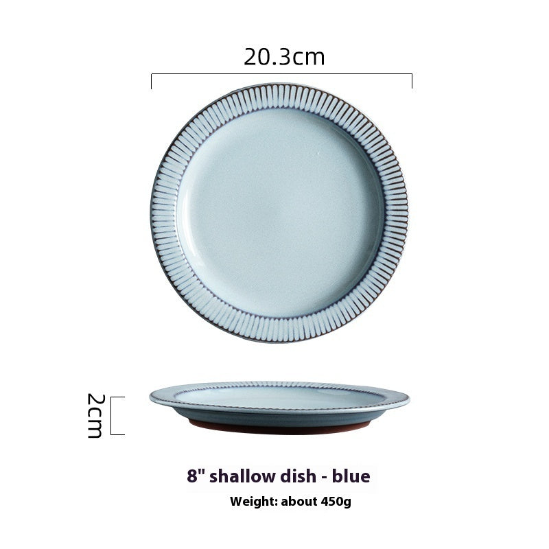 Creative Ceramic Round Western Plate