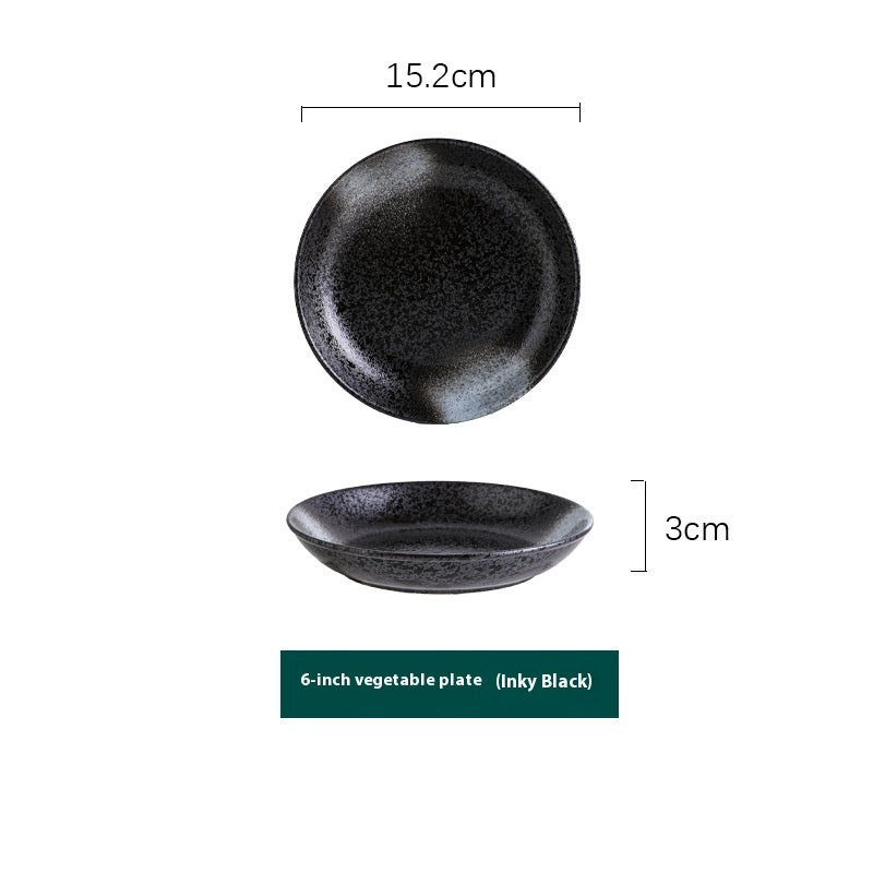 Retro Domestic Underglaze Porcelain Dinner Plate